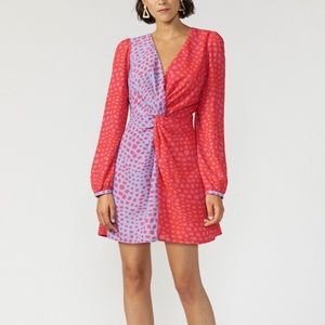 Adelyn Rae, Lorna dress, Red-periwinkle, size M